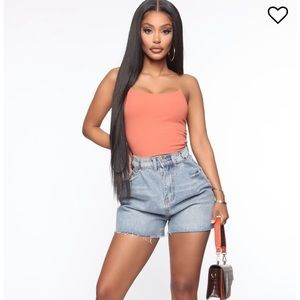 fashion nova high wasted summer jean shorts NWT